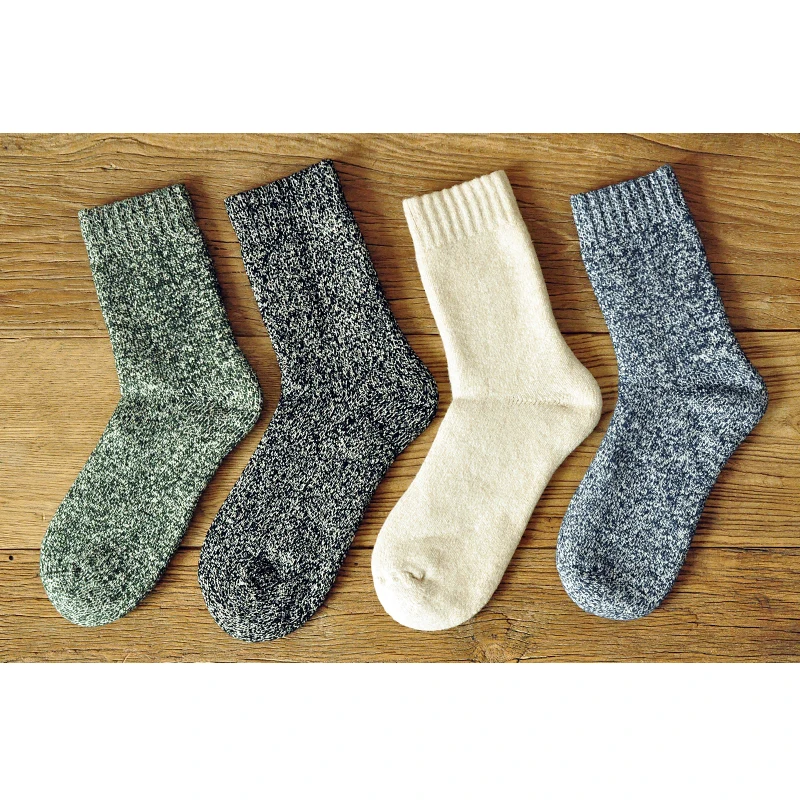 

Saucezhan Extra Thick Socks Men Winter Mans Socks Middle Tube Cotton Socks Soft Cotton Lint Warmth Anti-bacterial and anti-odor