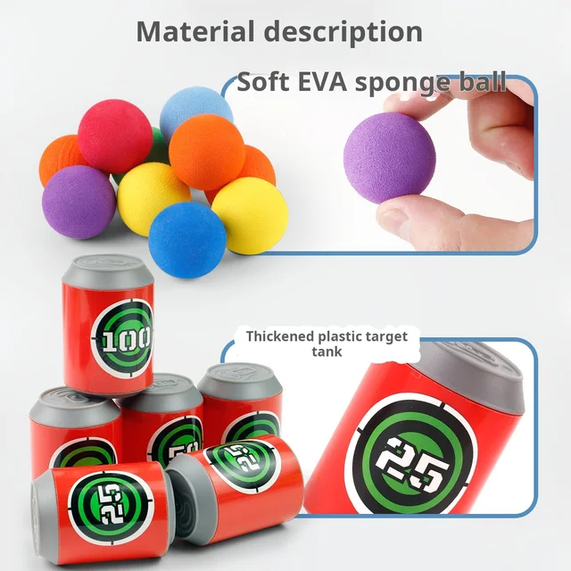 Soft Bullet Target Practice Toy for Children,Educational Shooting Practice Toys with Soft Bullets,parent-child interactive toys 4