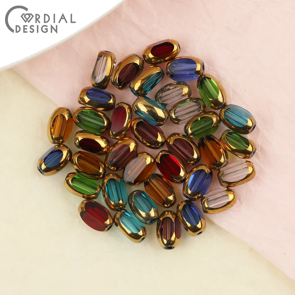 Cordial Design 4*7MM 500pcs Beads Making/Aurora Effect/DIY Making/Glass Bead/Oval Shape/Jewelry Findings & Components/Hand Made - cordial