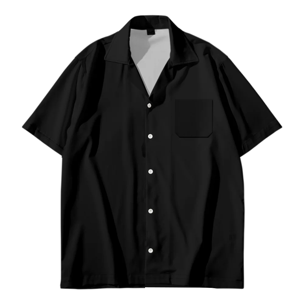 

Однотонная рубашка с коротким рукавом