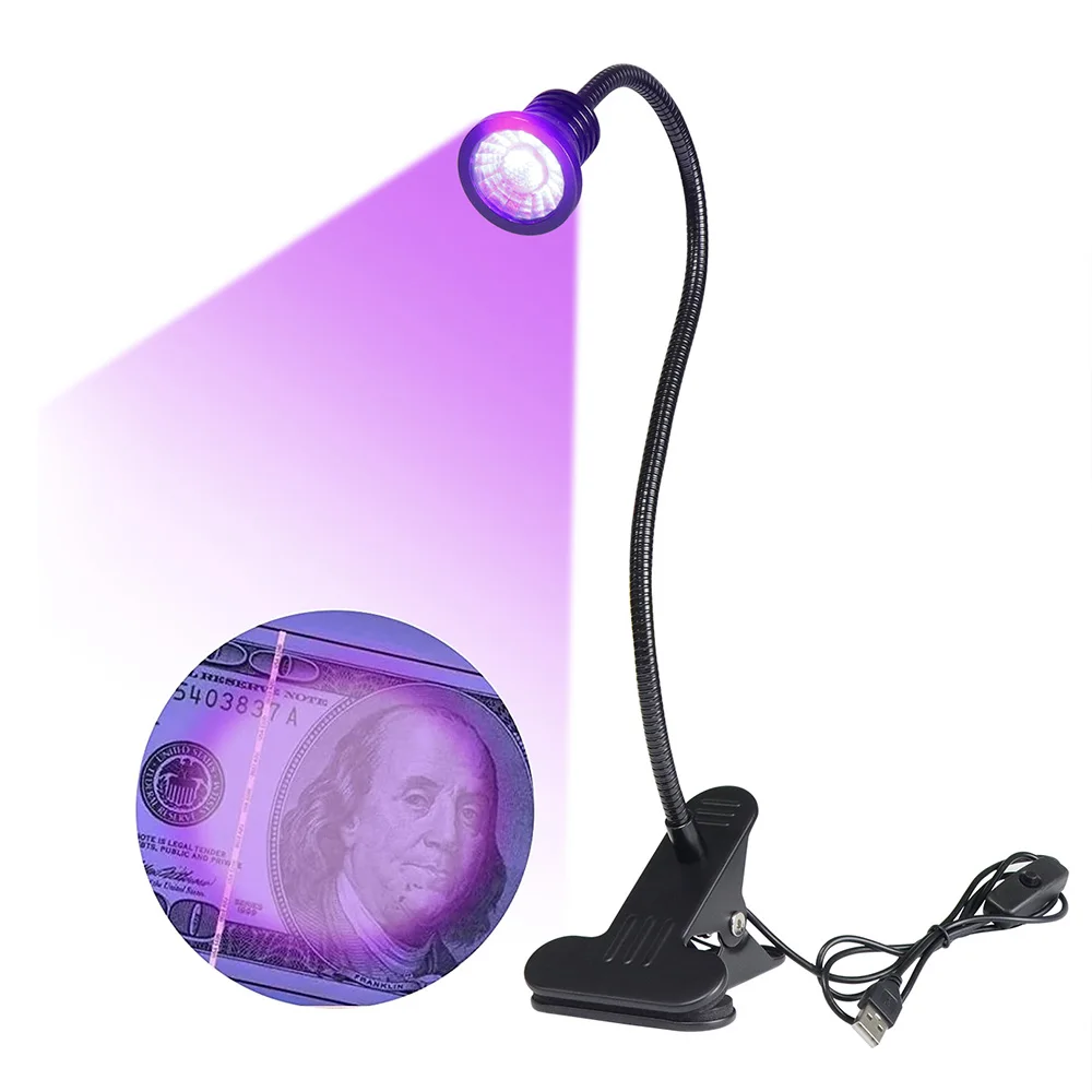 10W Led Ultraviolet Lights Lampe Uv Desk Lamp Mini Uv Gel Curing Light Nail Dryer for Led Diy Nail Art Cash Medical Detector