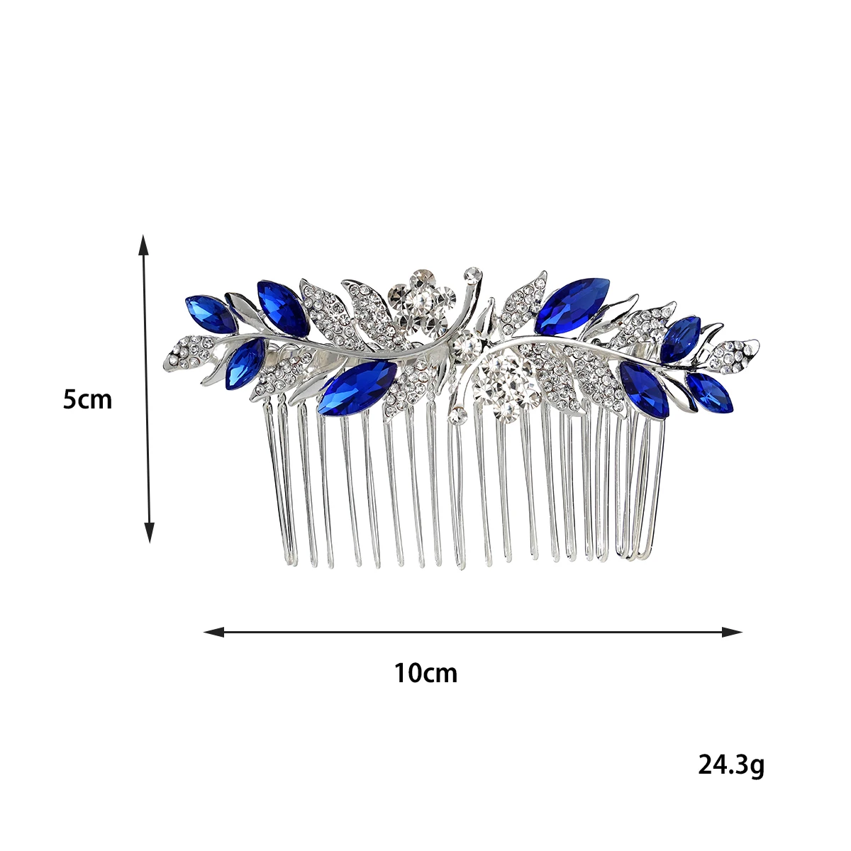 Bridal Hair Accessories Dreamy Sapphie Blue Wedding Headwear Hair Comb