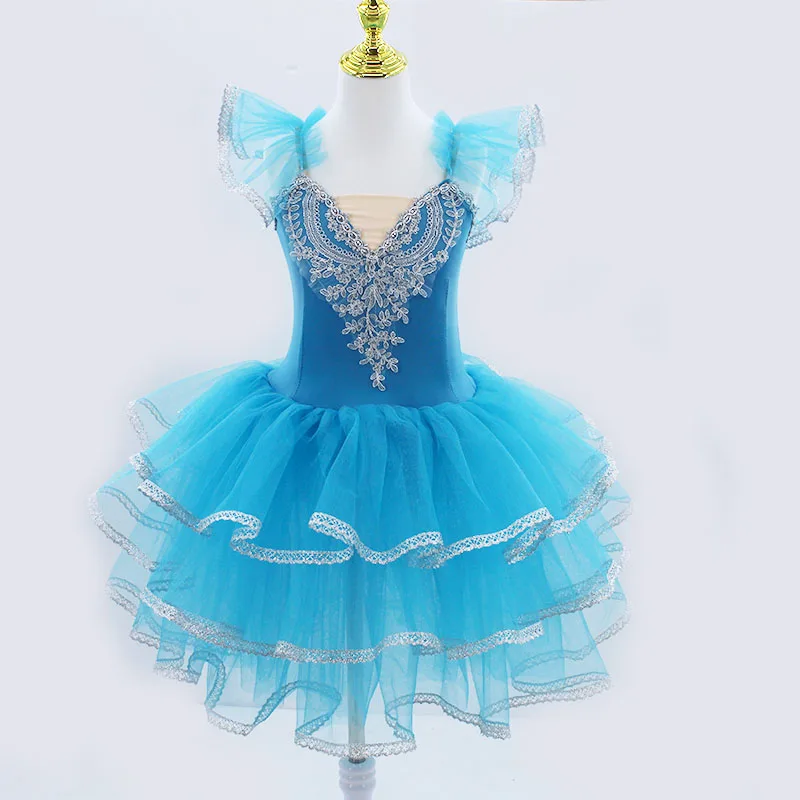 Romantic Ballet Tutu Skirt For Girls Kids Red Spanish Dress For Adult Women Soft Tulle Long Dress Performance Ballerina Costumes ballet dress ballet skirts girls dance costumes tutu skirt