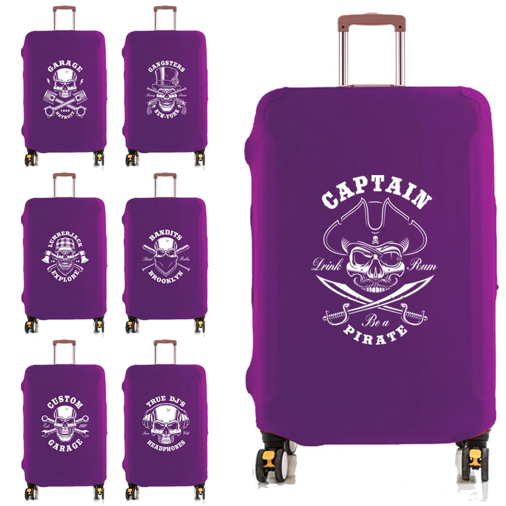 Travel Suitcase Protective Cover for 18'' 28'' Luggage Case Skull Print