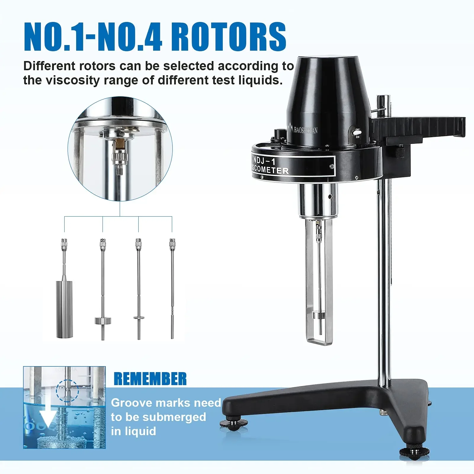 Rotary Viscometer Viscosity Tester 10-100,000mPa&middot;s Fluidimeter Meter Newton Liquid Viscometer NDJ-1 110/220V