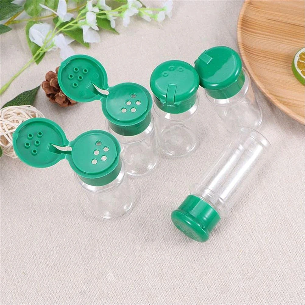 5pcs Plastic Spice Salt Pepper Shakers Seasoning Jar Portable Camping BBQ Condiment Vinegar Bottle Kitchen Cruet 100 ml seasoning jar salt shaker spices bottle salt pepper shakers
