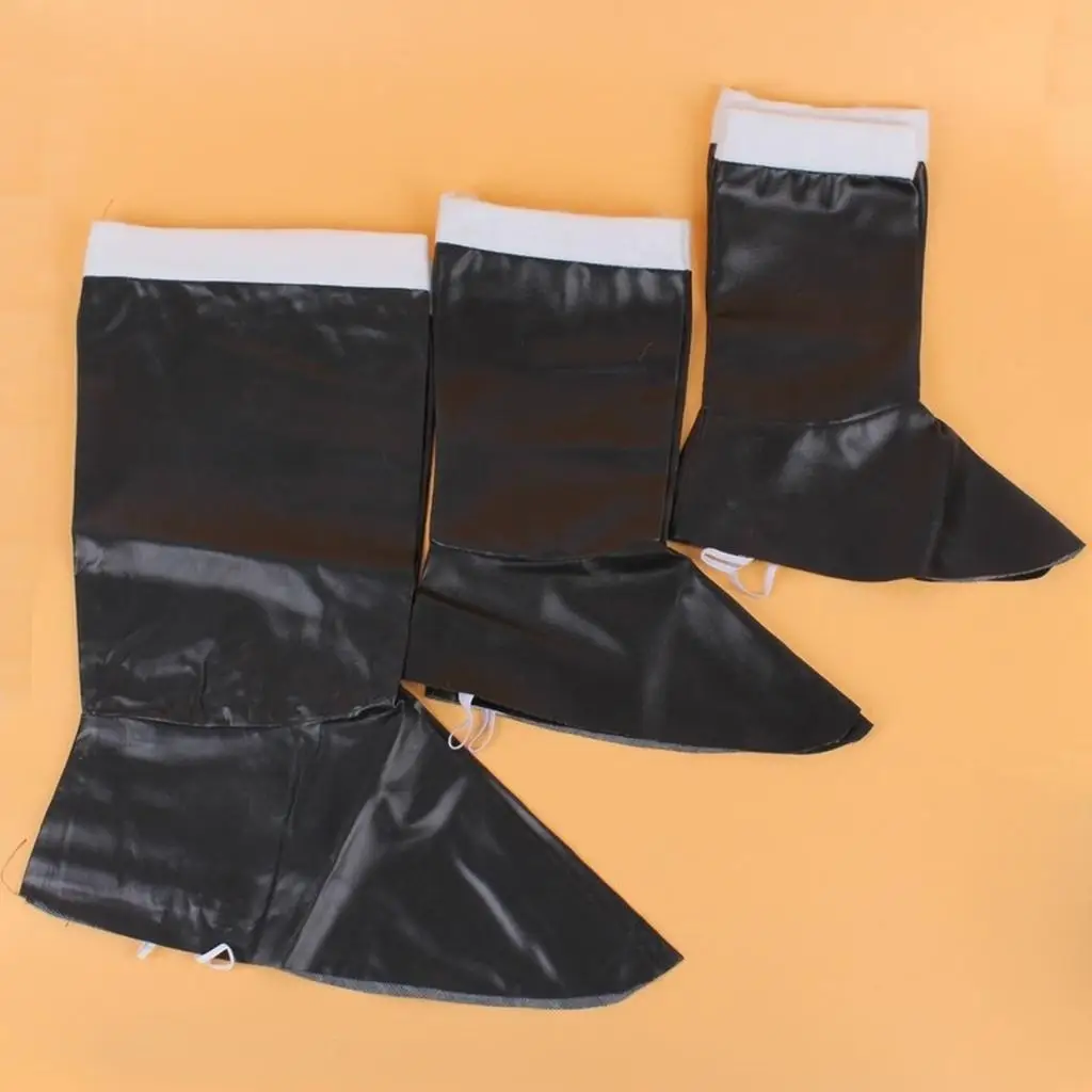 산타 의상용 하이 슈즈 커버, 겨울 크리스마스 착용을 위한 인조 가죽 부츠 상단..