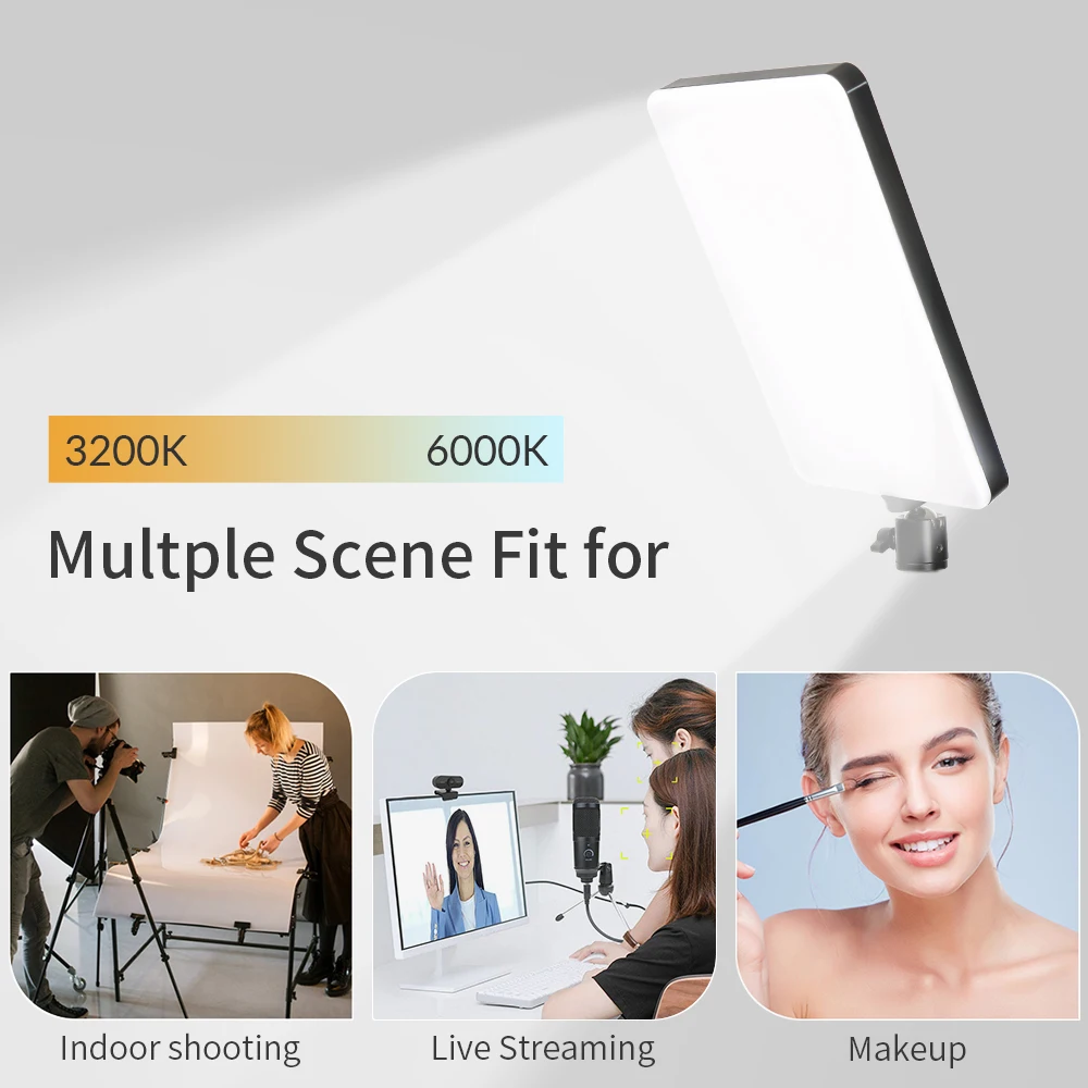 Led Video Lighting Panel com Tripé Lâmpada de Fotografia Photo Studio Fill Light eu Plug Youtube vk Makeup 10 2700k5700k - Image 4