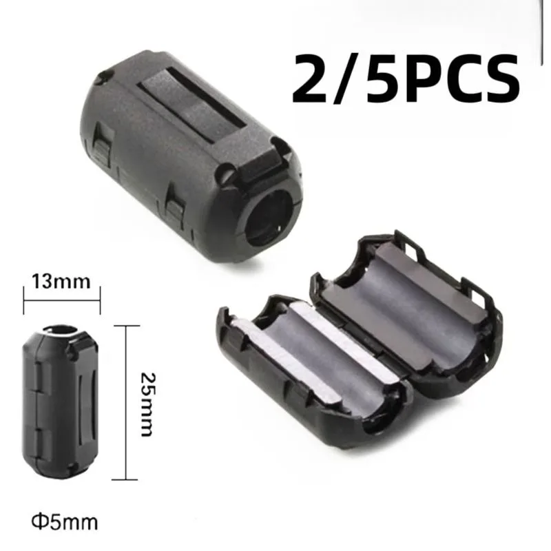 Ferrite Core Noise Filter 2/5pcs 5mm Ferrite Core Cord Ring Noise Filter
