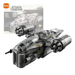 Blocs de construction du film Star l'ucs Razor Crest, modèle de vaisseau spatial avec figurines compatibles 75292, briques à monter soi même, jouets pour enfants 