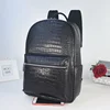 New Brand alligator Genuine Leather Men Backpacks Real Natural Leather Student Backpack Boy Luxury Business Laptop School Bag 1