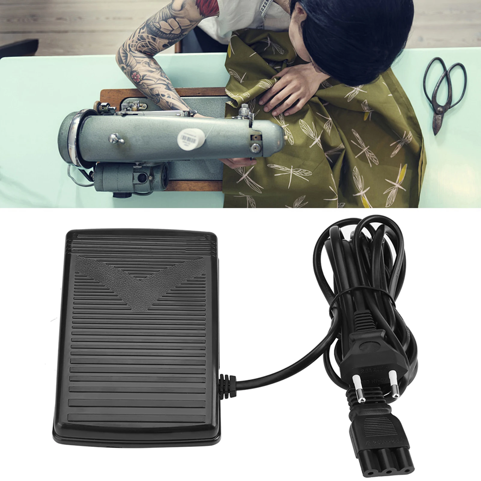 Home Sewing Machine Foot Control Pedal With Power Cord (EU Plug 220V) sewing kit