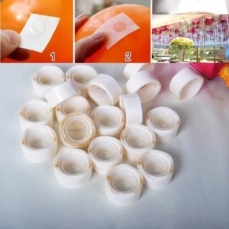 200pcs/1sheet Balloon Attachment Double-sided Adhesive, Balloon Glue For  Party