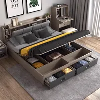 Lit de chambre Unique, esthétique, moderne, rangement pour filles, lit de luxe, salon, tête de lit, Letto Matrimoniale, accessoires pour la maison 2