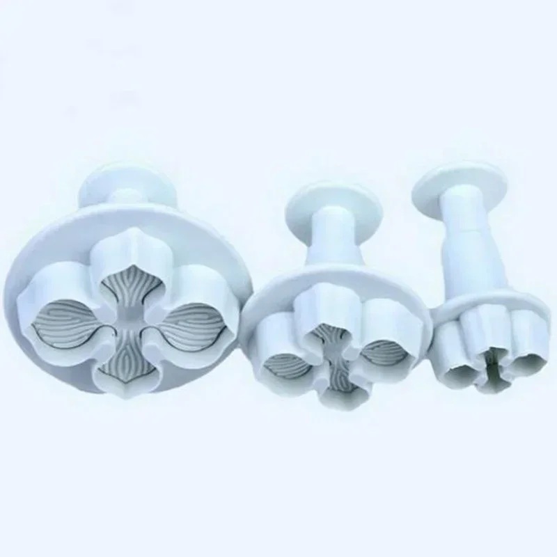 Kitchen Baking Tools 3Pcs/Set Silicone Hydrangea Fondant Cake Decorating Plunger Cutter Flower Blossom Mold Home Cake Tools