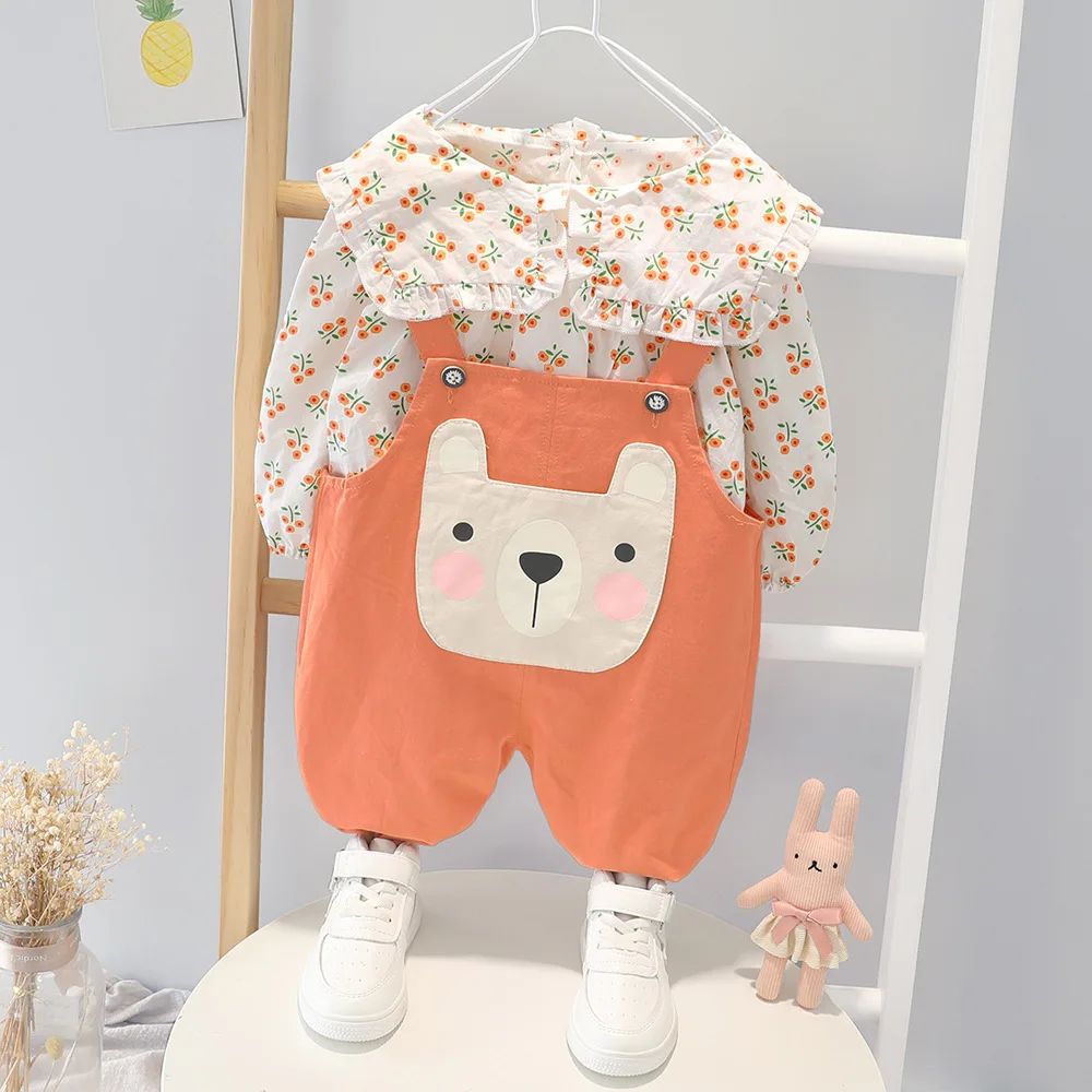 waterproof baby suit Girls Clothes Babi Autumn Spring New Fashion Style Cotton Material Baby Clothing 3 Years Old 2 Children Suit pajamas for newborn girl 