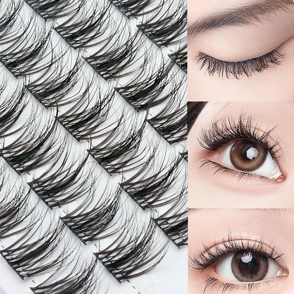Fake eyelashes Lash extension kit Eyelash set Brow and lash kit DIY Eyelash Extension Kit 100 Clusters