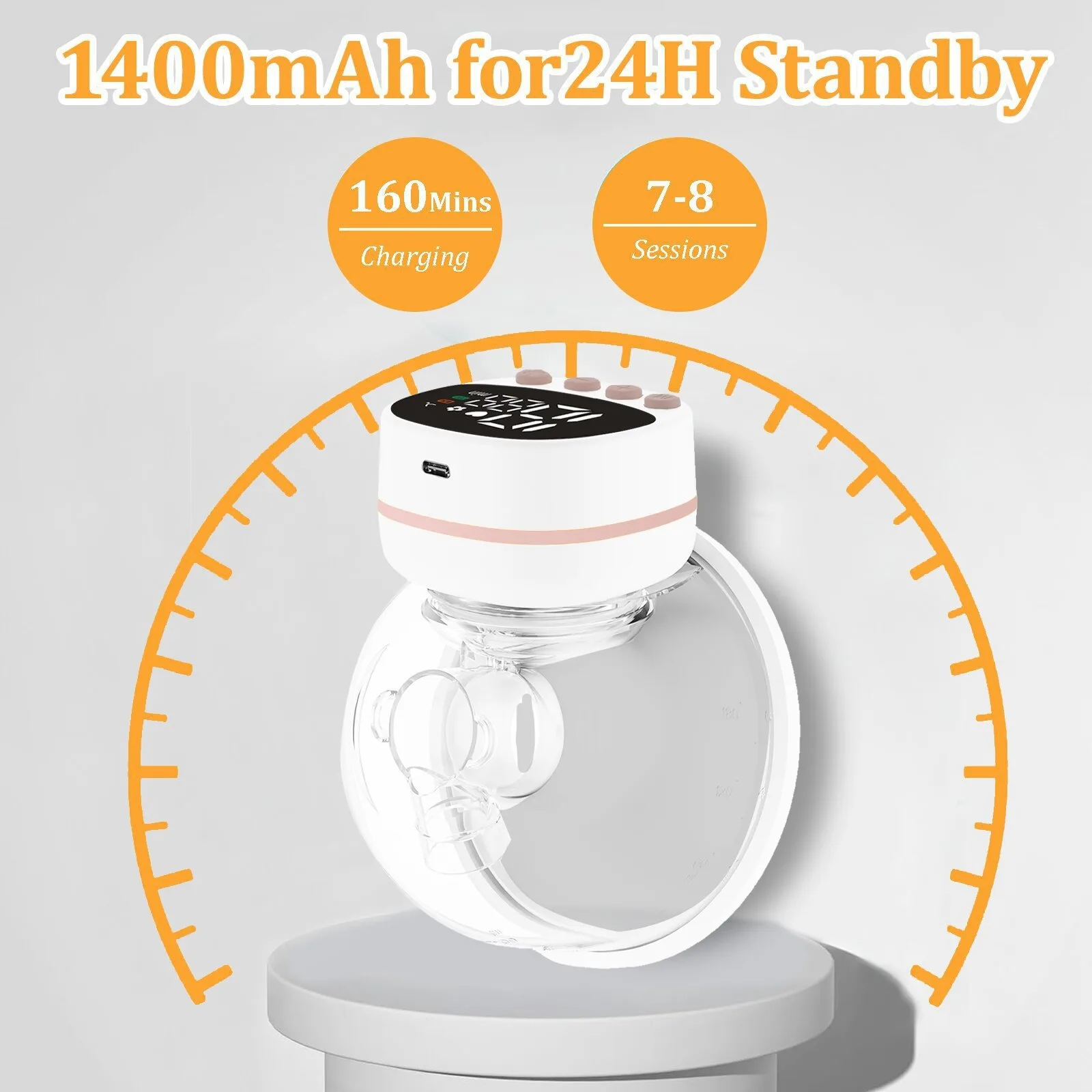 Silent Electric Breast Pump Handsfree BPAFree Milk Extractor Breastfeeding Milk Collector 5 modes with 15 gears