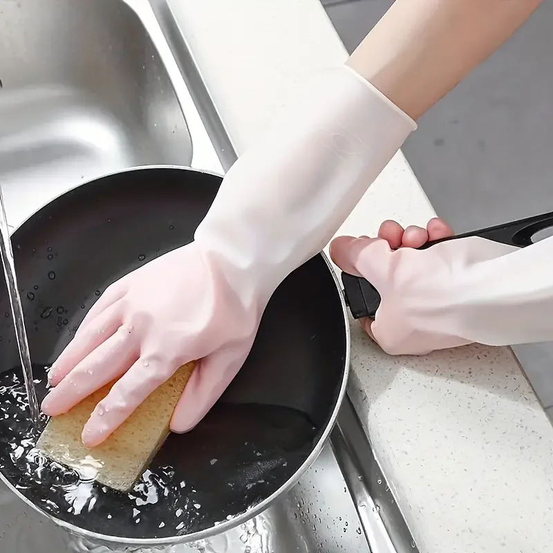 Household Cleaning Gloves Waterproof Kitchen Dishwashing Gloves Non-slip Housework Durable Laundry Was