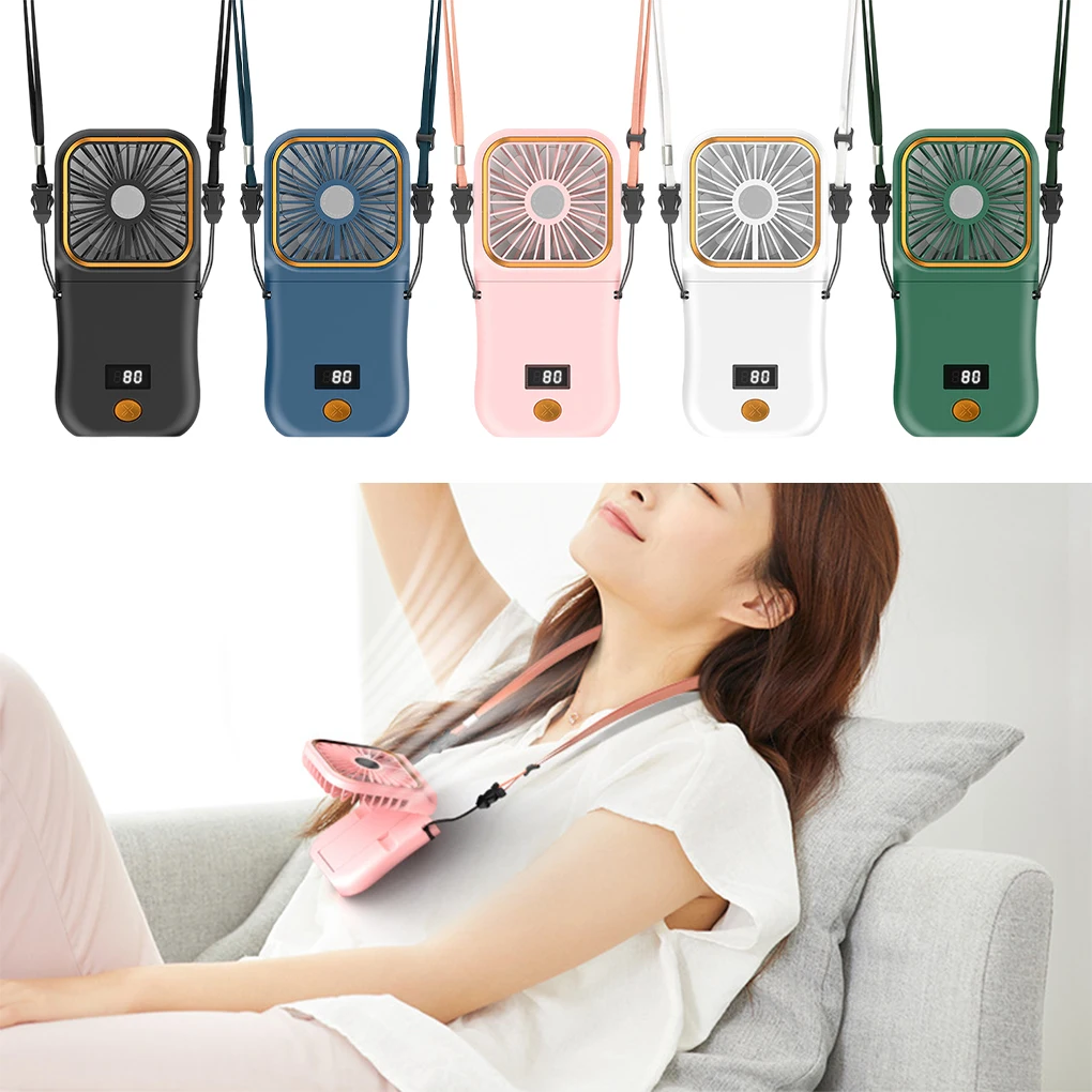 Ventilador De Pescoço Portátil USB Recarregável Ventilador