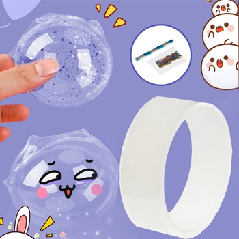 DIY 자체 제작 버블 나노 테이프 감압 접착제, 투명 공기 반죽, 블로우 글리터, 인터넷 유명인 세트 상품 이미지