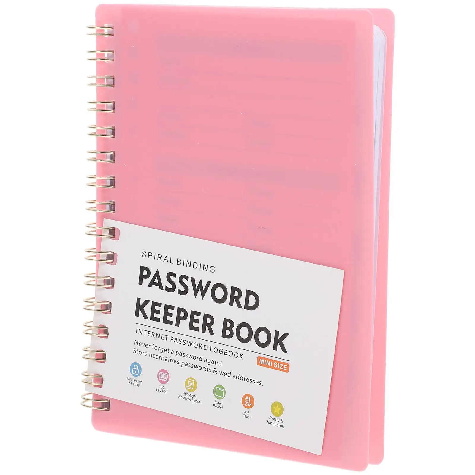 Password Book Small Spiral Internet Address Notebook Portable Notepad Colorful Tabs Websites Addresses Storage