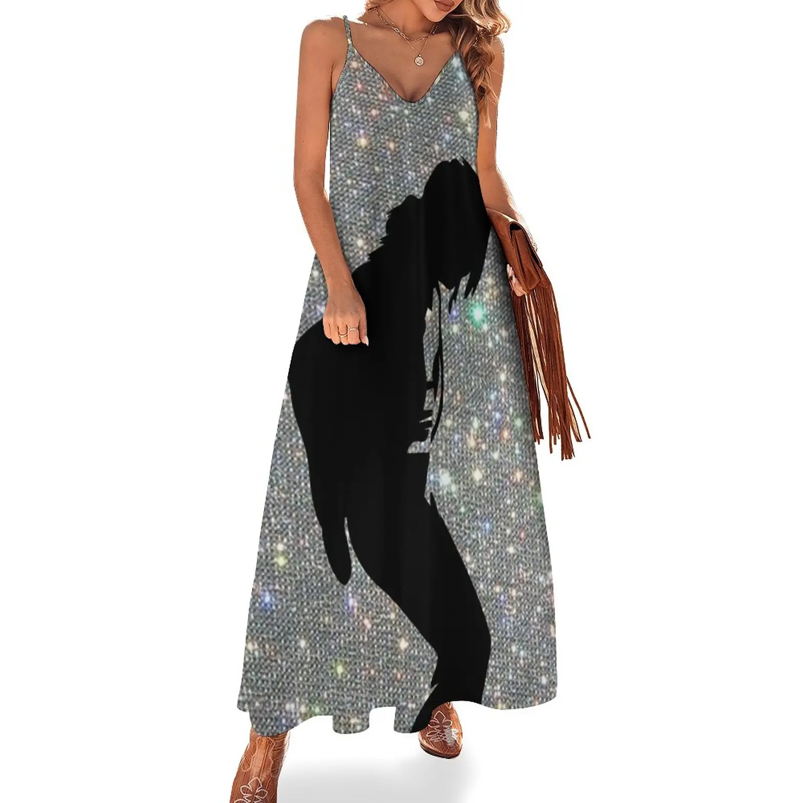 

Glitter Mike Sleeveless Dress women's summer dress 2023 summer dress woman 2023 trendy