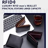 Genuine Cowhide Leather Men Short Wallet RFID Blocking Card Holder Coin Pocket Purse Best Gift for Boyfriend Husband Father 3