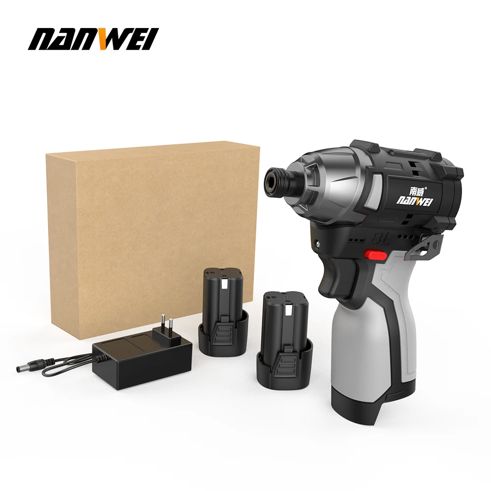 NANWEI 16.8V lithium battery handheld charging screwdriver 140N high torque impact electric drill