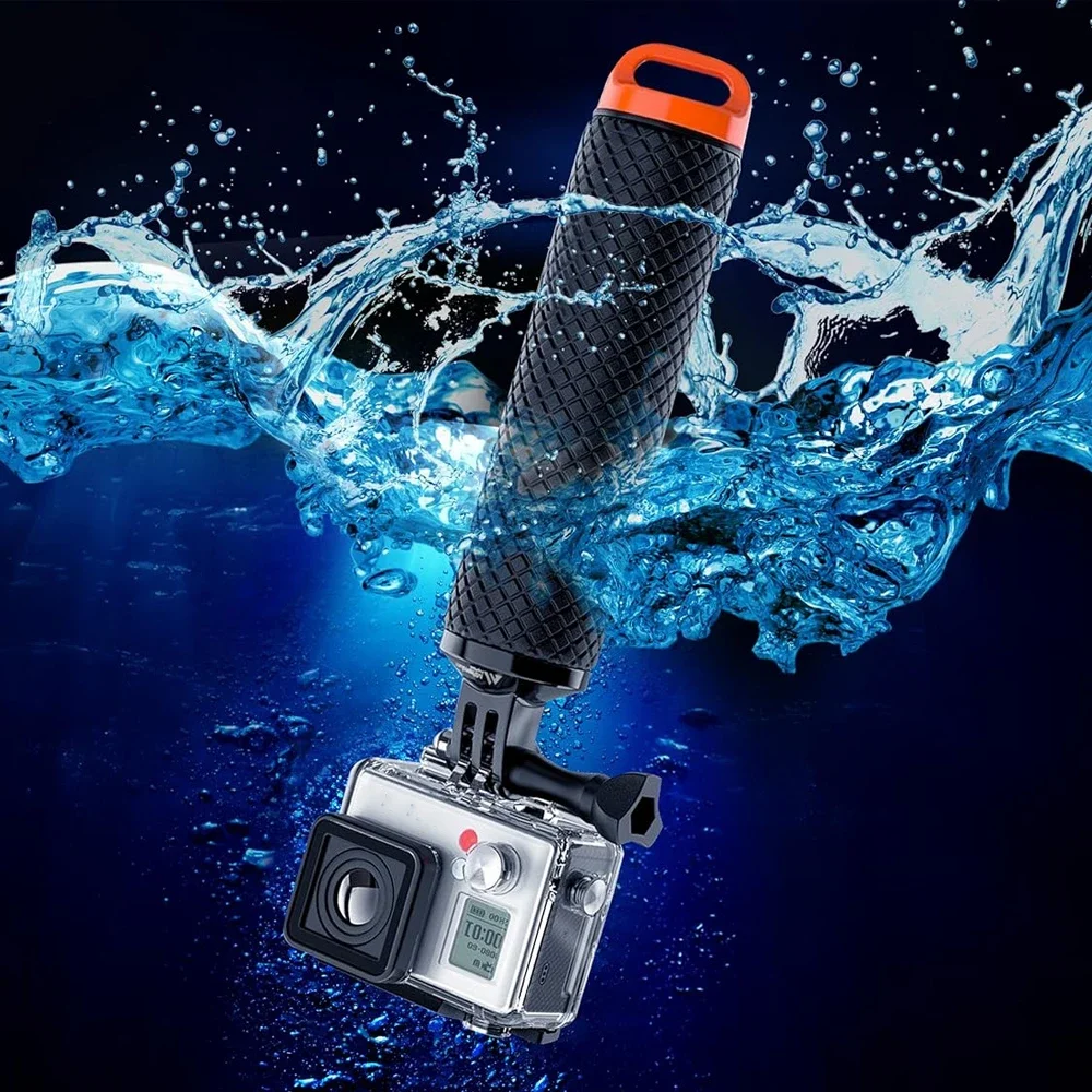 Floating Hand Grip Underwater Stick Monopod Pole for GoPro Hero 13 12 11 10 9 SJCAM SJ4000 Insta360 AKASO DJI Osmo Action Camera
