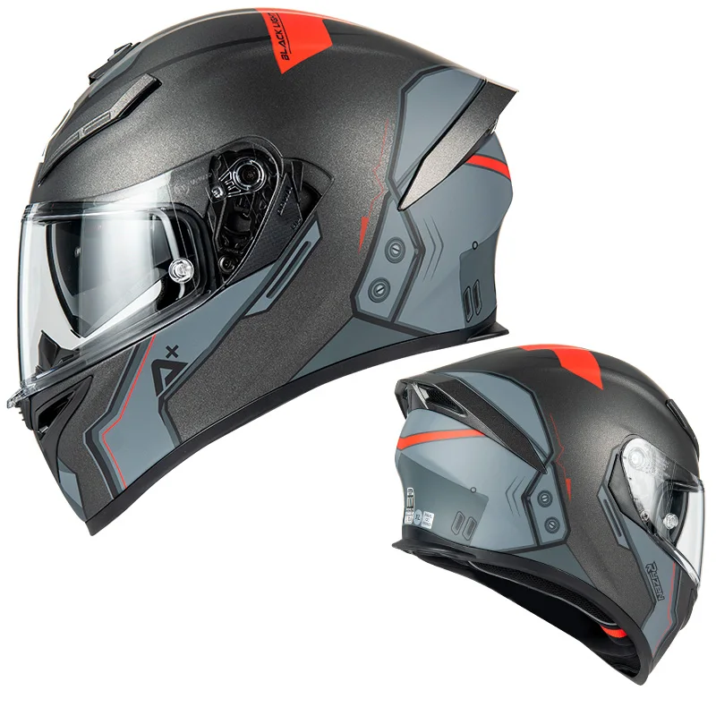 thumbnail image 1 of Cascos de motocicleta RYZEN Cascos integrales de carreras Casco de seguridad con visión nocturna y doble lente para hombres y mujeres para todas las estaciones, 1 of 5