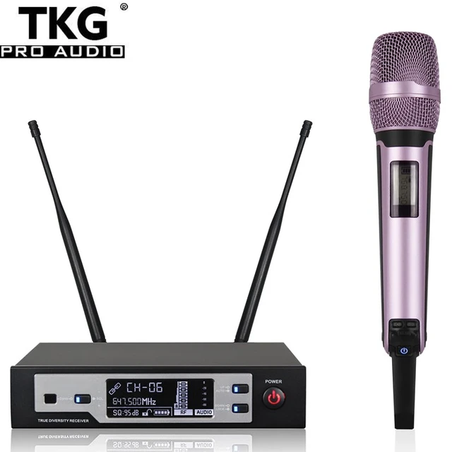 True diversity 640-665Mhz karaoke uhf wireless microphone performance  skm9100 sound system dual channel wireless microphones - AliExpress