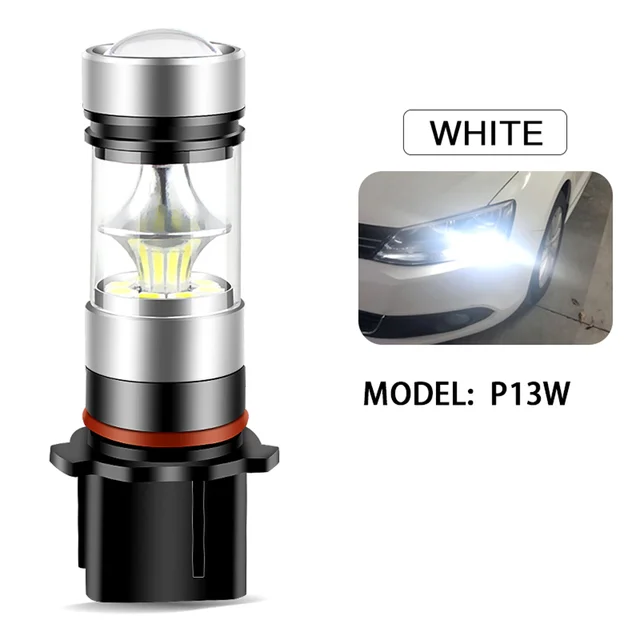 2x P13W Bulb PSX26W SP13W SH24W 100W LED Fog Daytime Running Light For