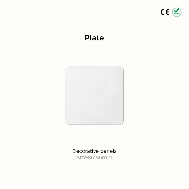 Avoir White Matte Wall Toggle Switch with European Standard Power Socket and Charging Port