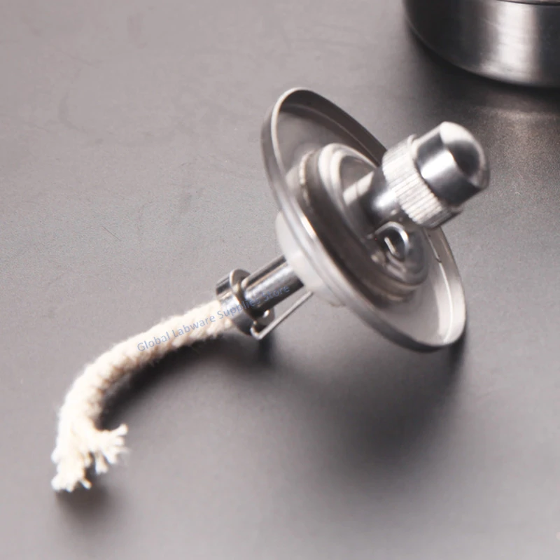 Lab Alcohol Burner Lamp Anti-explosion Thicken 304 Stainless Steel 1PC 100ml 200ml 400ml 450ml with wick for Laboratory