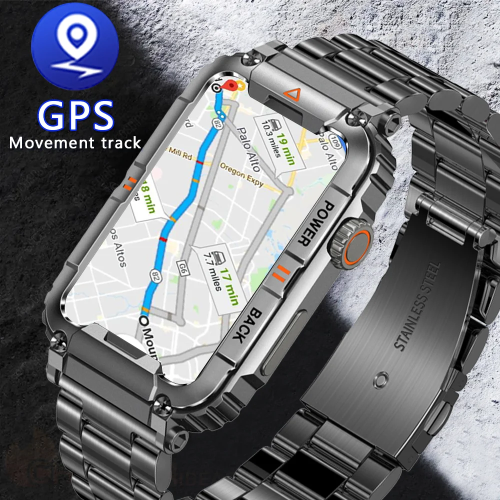 

2023 New GPS Smart Watch for Men Bluetooth Call Health Monitoring Smart Watches AI Voice Sports Waterproof Men's Smartwatches