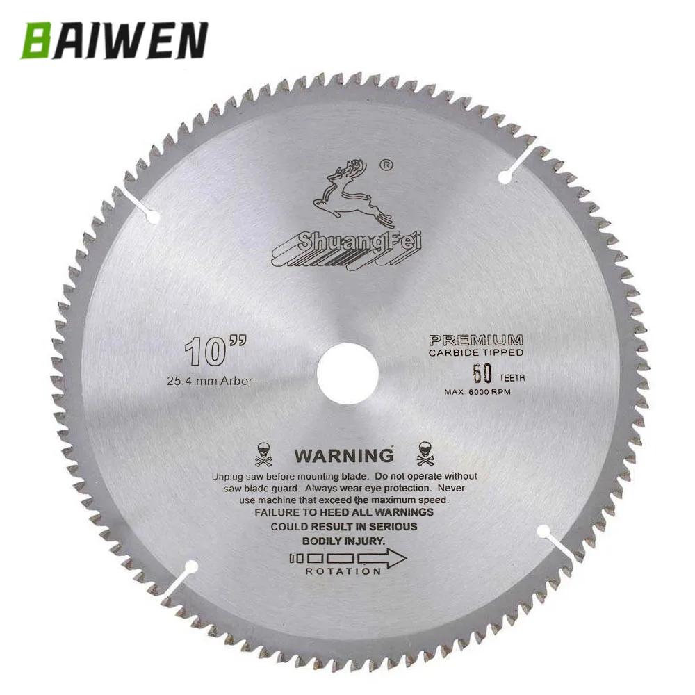 цена 10 250mm Circular Saw Blade For Wood/Aluminum Cutting General Purpose 40 60 80 100 120 Teeth