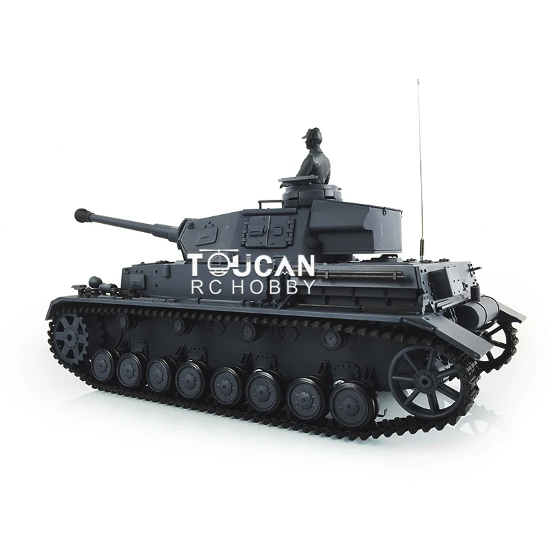 1/16 7.0 2.4G Heng Long Plastic German Panzer IV F2 RTR RC Tank 3859 360° Turret TH17396-SP-SMT4 4