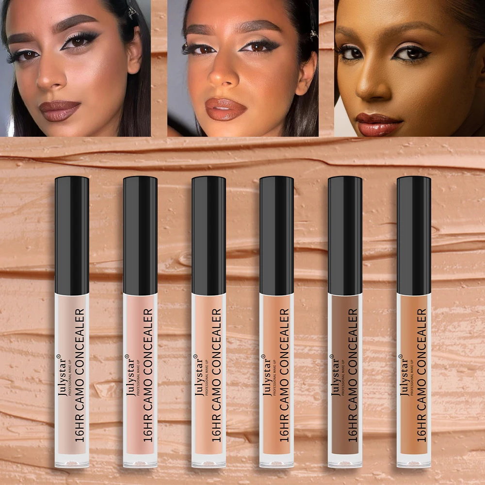 6color Waterproof concealer Lasting Concealer Cover Black Eyes Julystar Liquid Concealer Makeup Concealer Waterproof Concealer