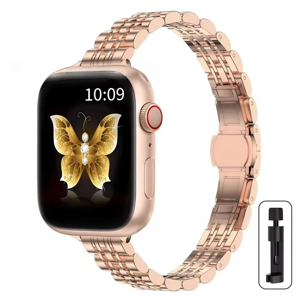 Elegant Stainless Steel Slim Watch Band Strap