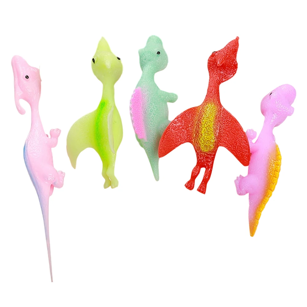 Decompression Toys Ejection Dinosaur Toys Slingshot Dinosaur Fingers Creative Design Stress Relief for Kids Children