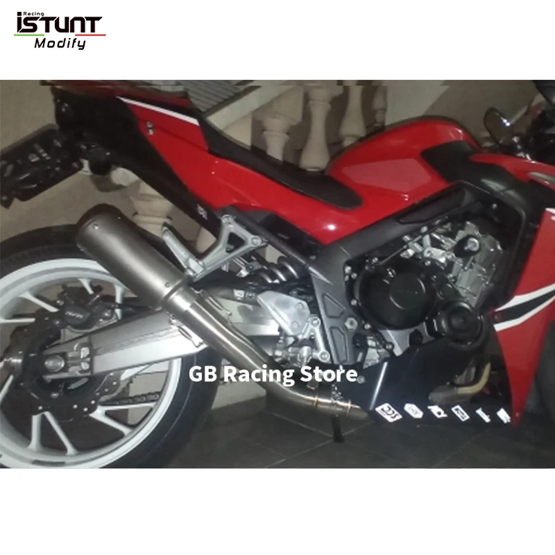 For Honda CB650R CBR650 CBR650F CB650F 2014 - 2022 Motorcycle Exhaust Mid Link Pipe Escape Connect Stainless Steel Tube Muffler - Image 2