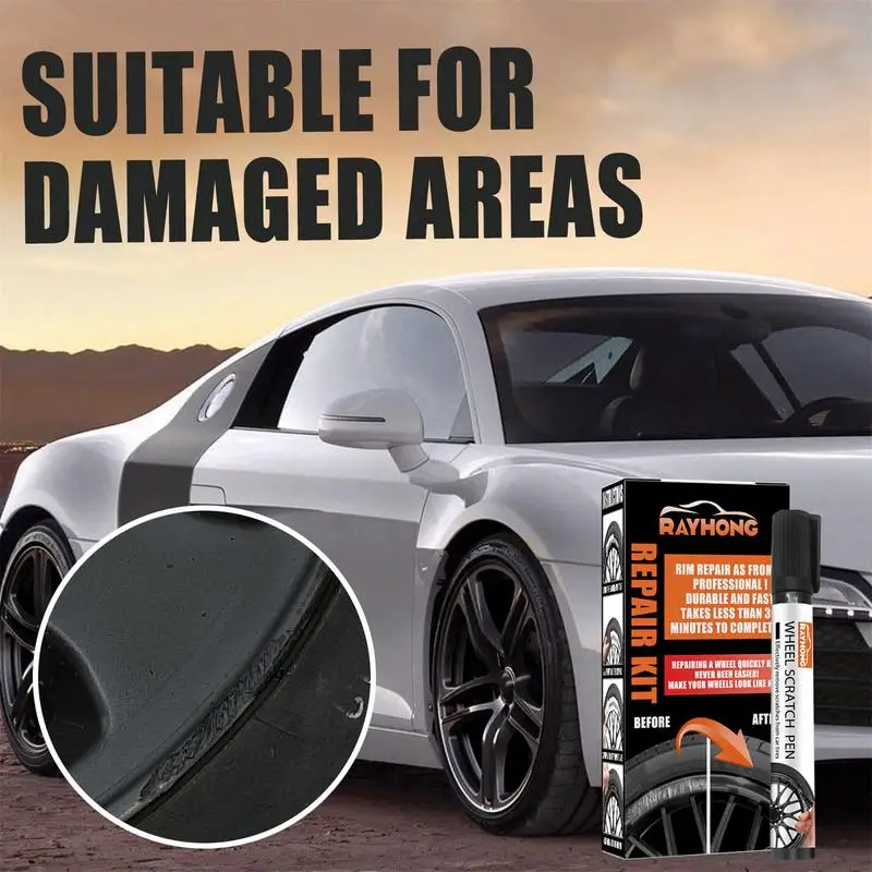 Wheel Repair Kit Wheel Rim Repair Paste Car Wheel Rim Scratch Repair Kit Universal Markers & Fillers Rims