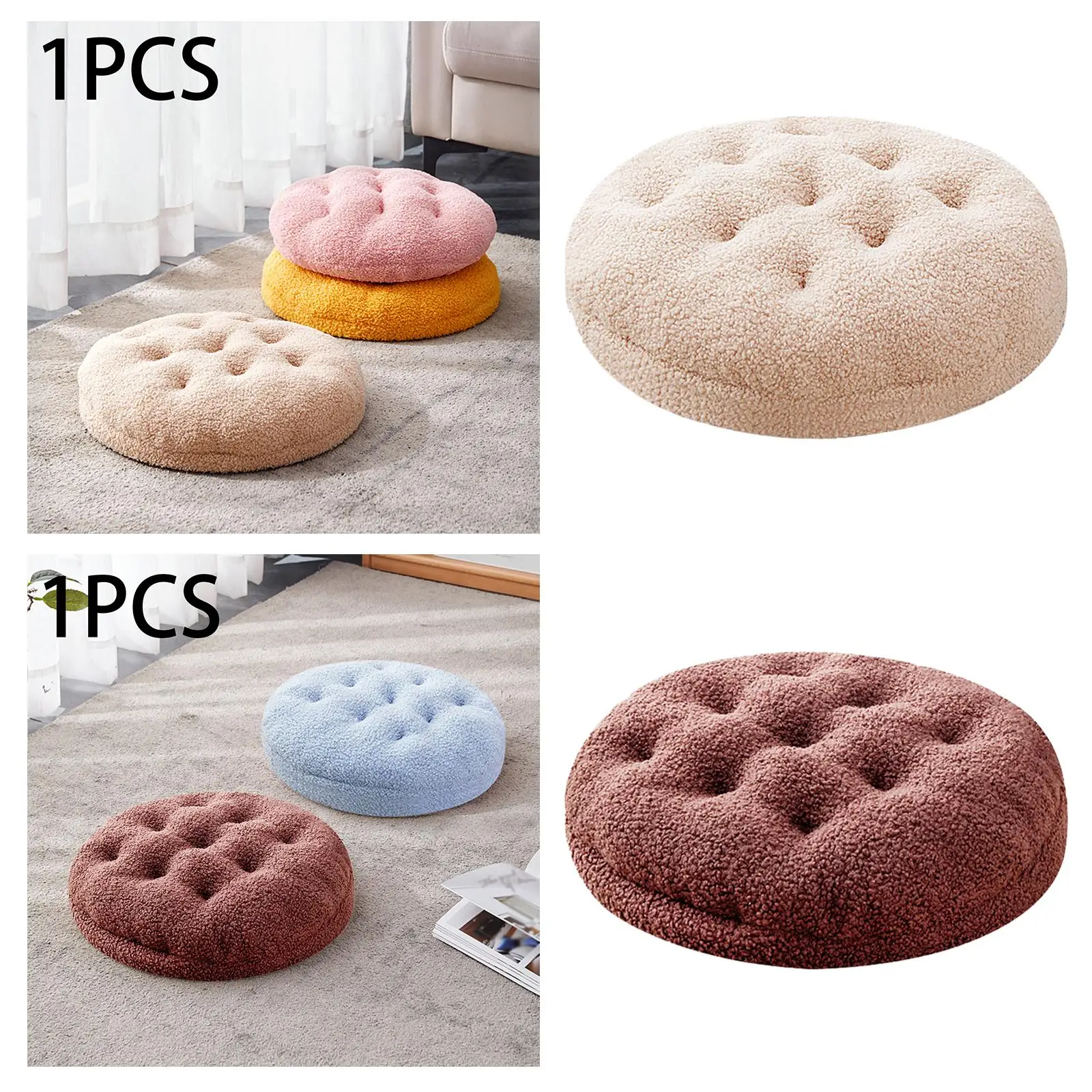 Inyahome Outdoor Indoor Velvet Luxury Tatami Floor Round Seat Cushion with  Handle Balcony Office Chair Pet Bed Reading Area - AliExpress