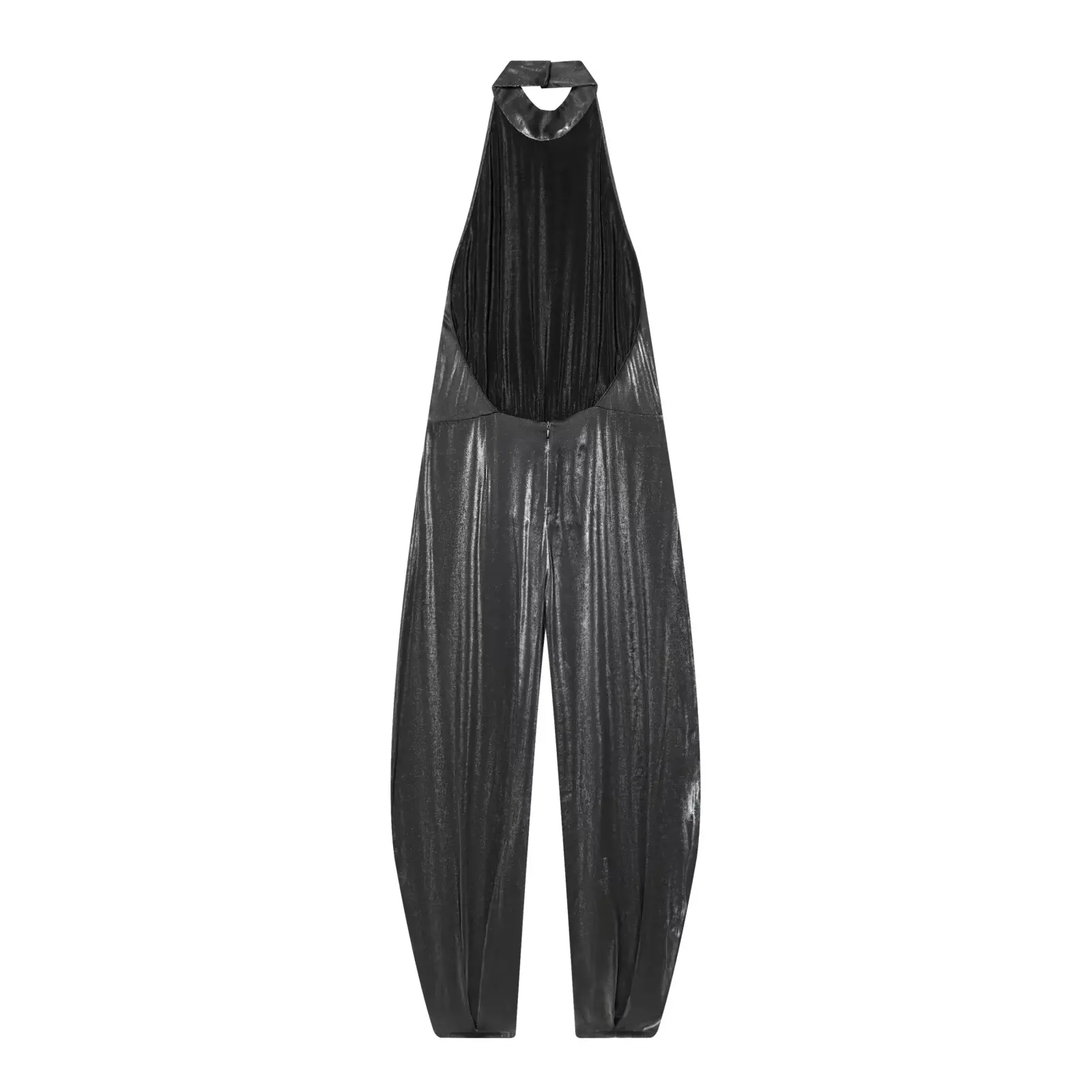 2025 New Fashion Halter Neck Shining Jumpsuit For Women Elegant Backless Sleeveless Slim Fit Romper Street Chic Bodysuits ﻿