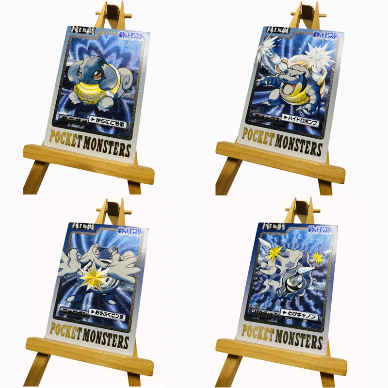 

18Pcs/set Pokemon Flash Cards Squirtle DIY Self Made Flash Card of The Early Generation ACG Anime Game Collection Cards Gift Toy