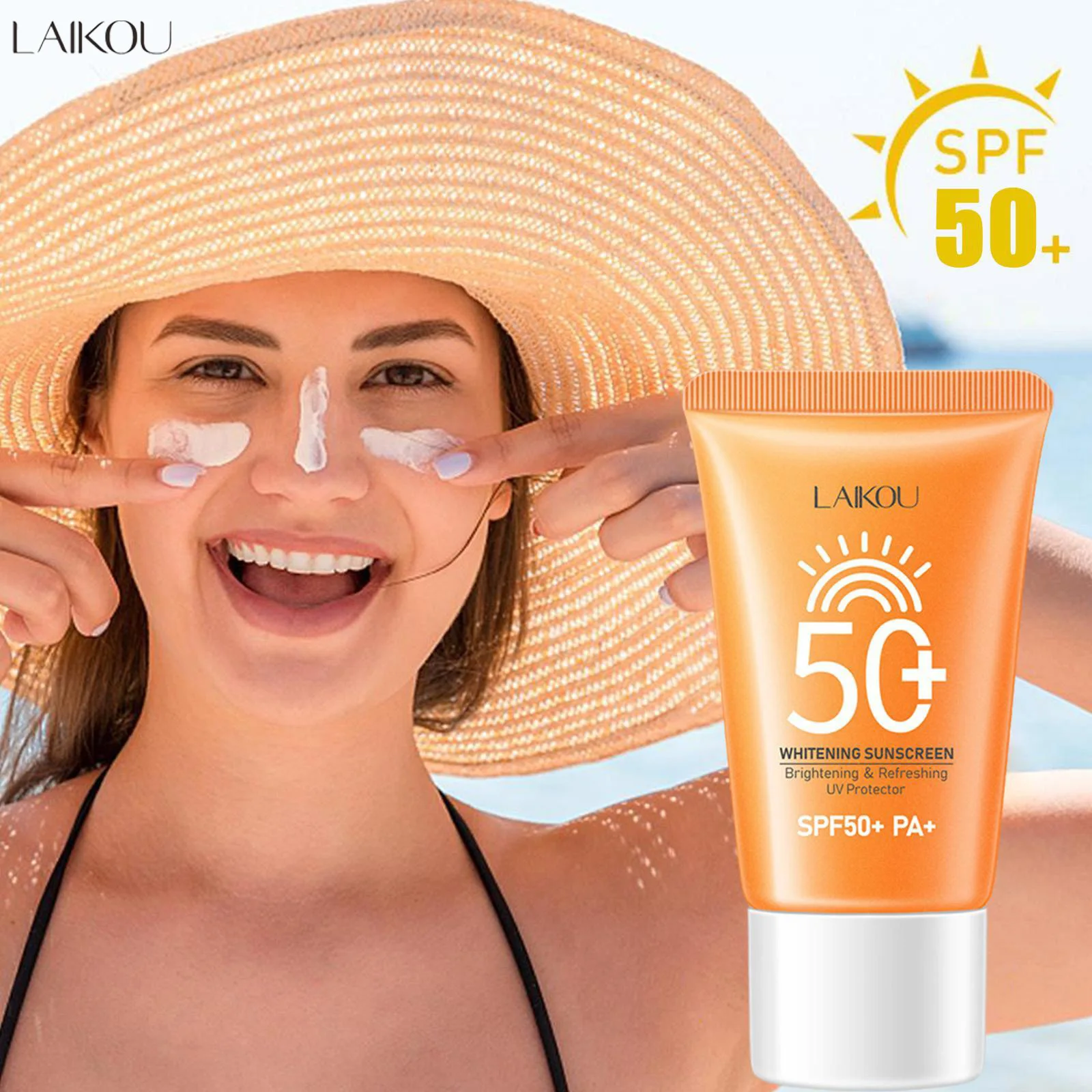 LAIKOU Sunscreen SPF50 Facial Skin Care Collagen Moisturizer Oil-control Korean Suns Creen 30g