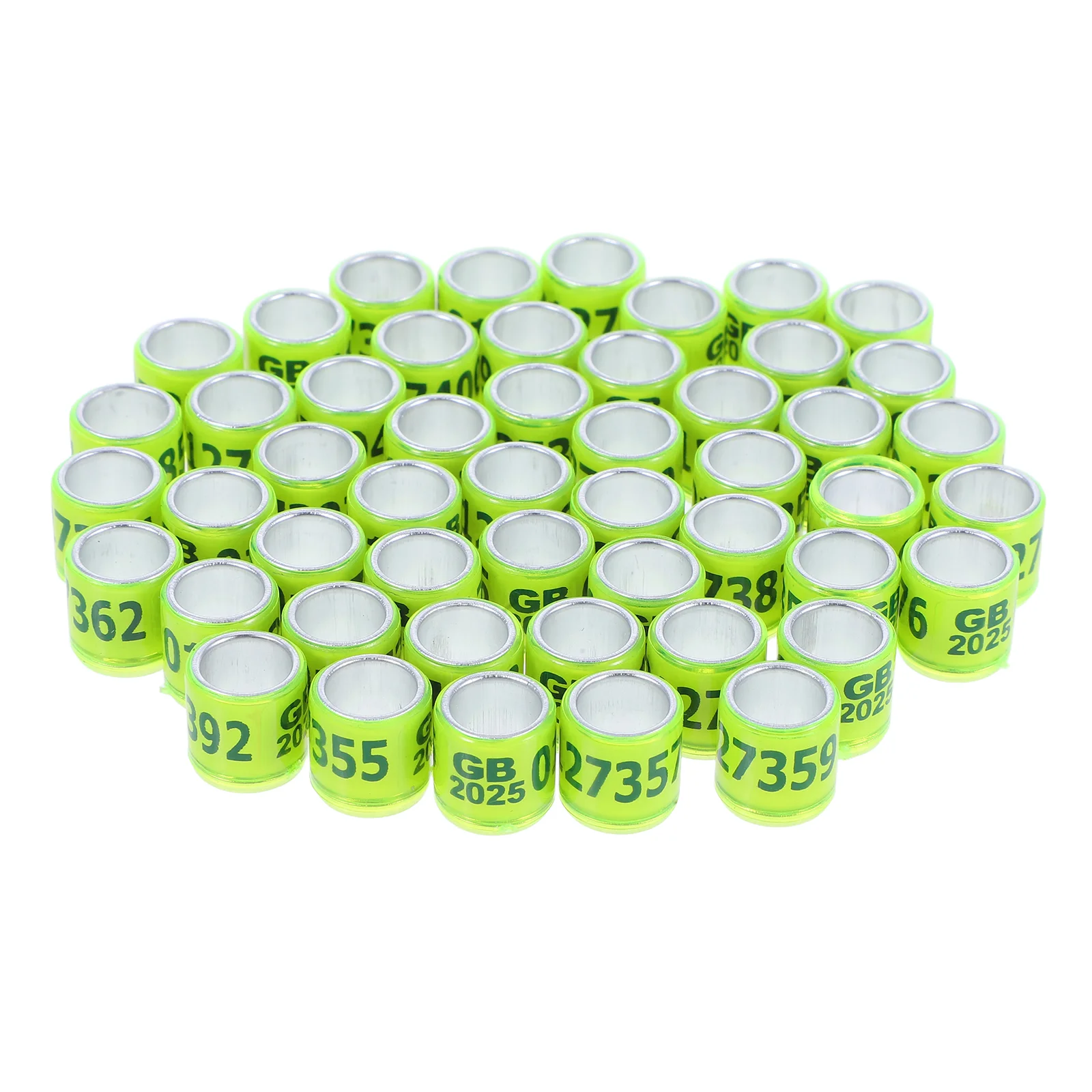 50 Pcs Leg Ring Homing Pigeon Anklet Bird Bands Aluminum Plastic Pigeons Foot Rings Frame
