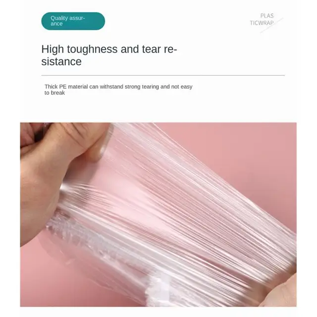 Műanyag Gumi Burkolat Edényekhez Lemez 100Db Konyhai Tárolókészletek Csomagolás Elasztikus Eldobható Szerszámfilm Táska - Image 4