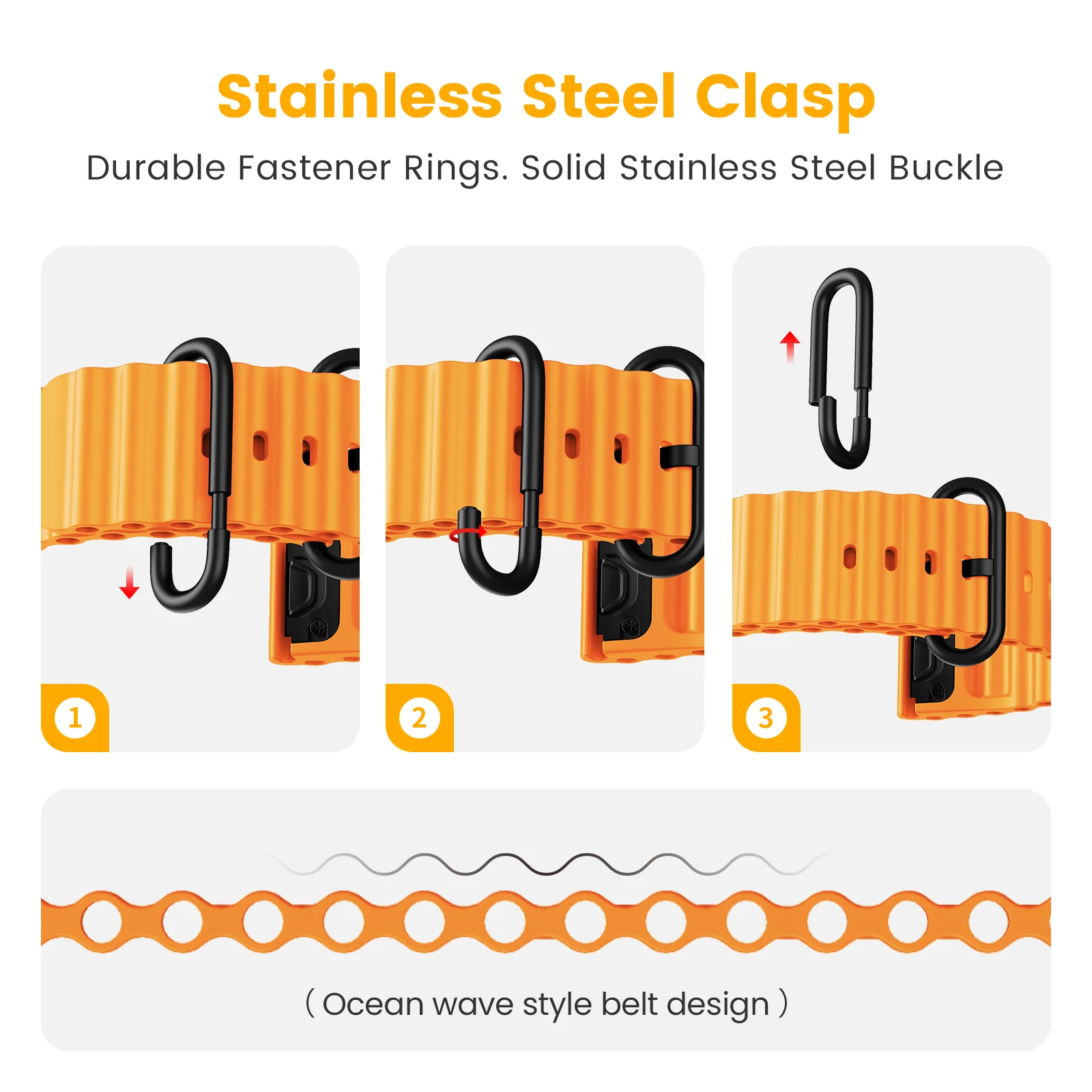 Silicone Soft Quick Fit Wristband Strap - 22mm/26mm, Easy Fit, Multiple Sizes